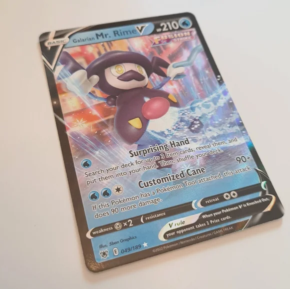 Pokemon Card GALARIAN MR. RIME V 049/189 holo full art- Astral Radiance - Picture 2 of 4